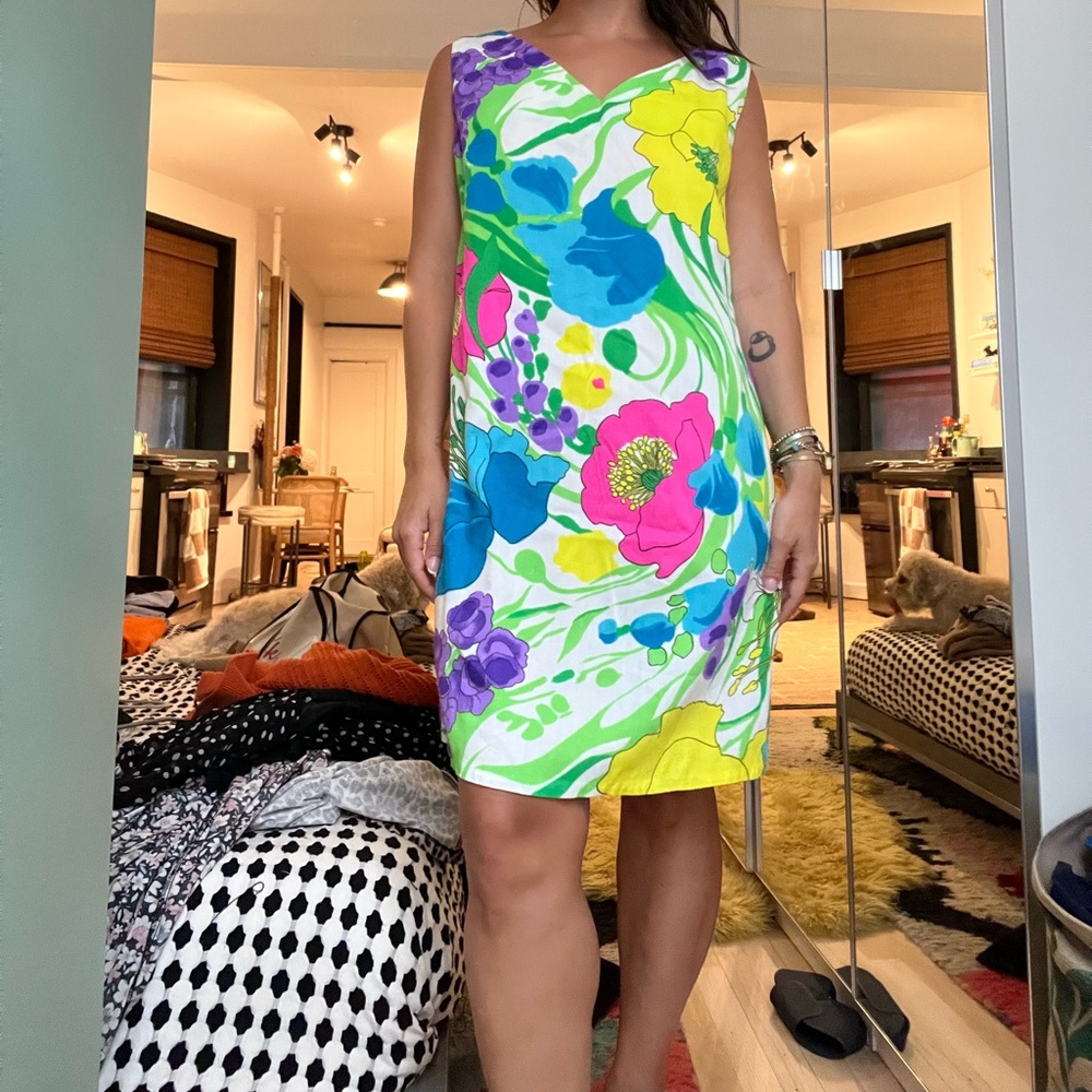 Floral vintage  Sleeveless Dress